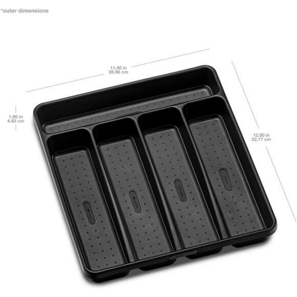 Small Silverware Tray Utensil Organizer Drawer Flatware Holder Kitchen Storage - Picture 3 of 7